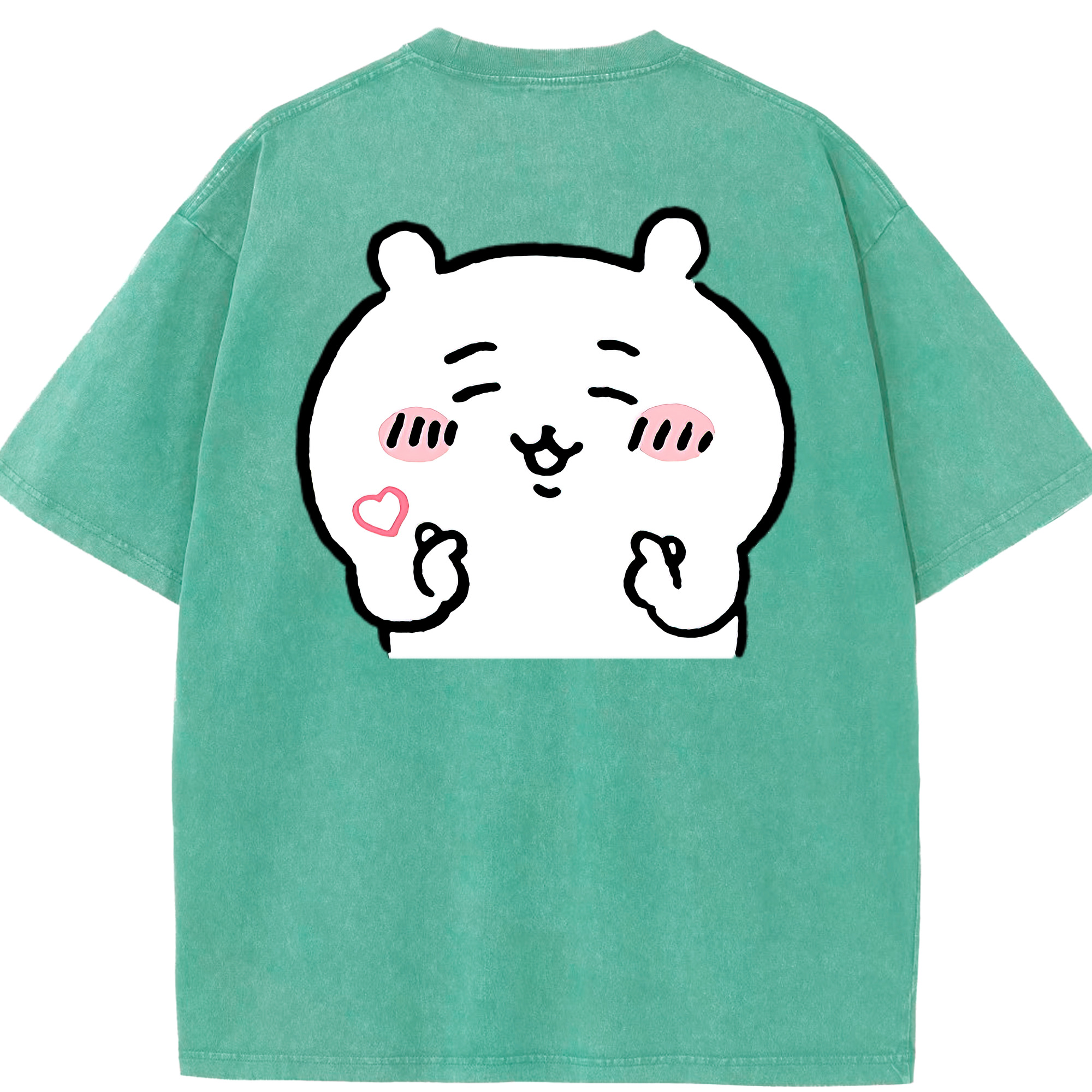 （画像用） ちいかわ ちいかわ Chii-kawa chiikawa 綿100% ヴィンテージ風 半袖Tシャツ（背面プリント）
